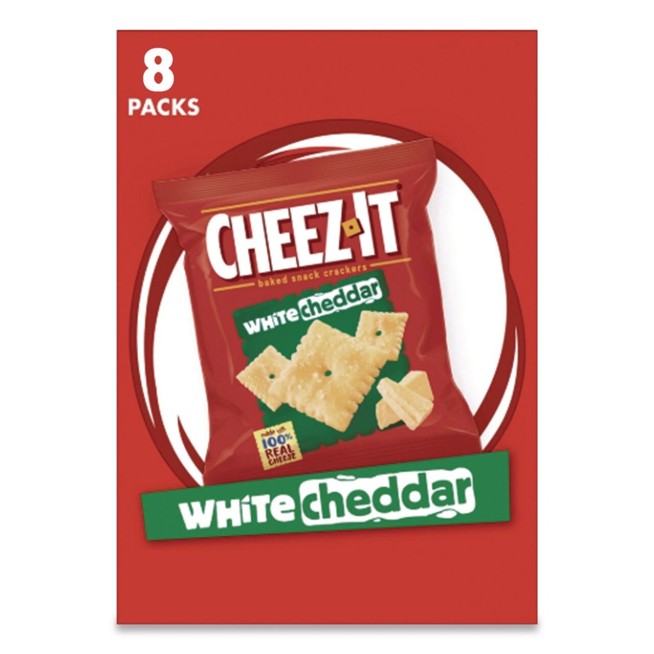 Sunshine Cheez-It 1.5 oz. Single-Serving Snack Bags Crackers - White Cheddar (8/Box)
